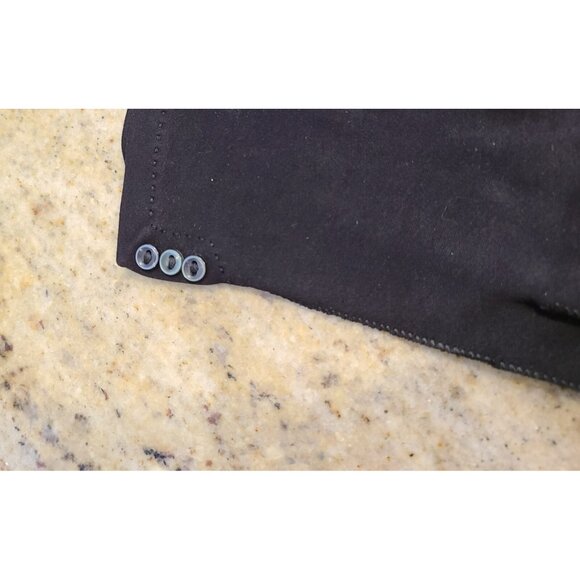 Vintage Womens Size XS-S 6 Black Cotton Formal 8" Short Gloves Button Accent - Picture 6 of 15